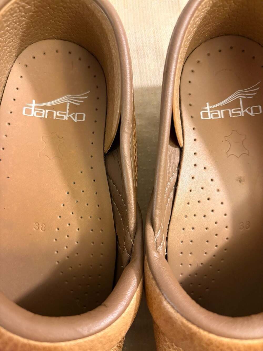 Dansko Professional Clogs in Honey Distressed Leather - Picture 7 of 10
